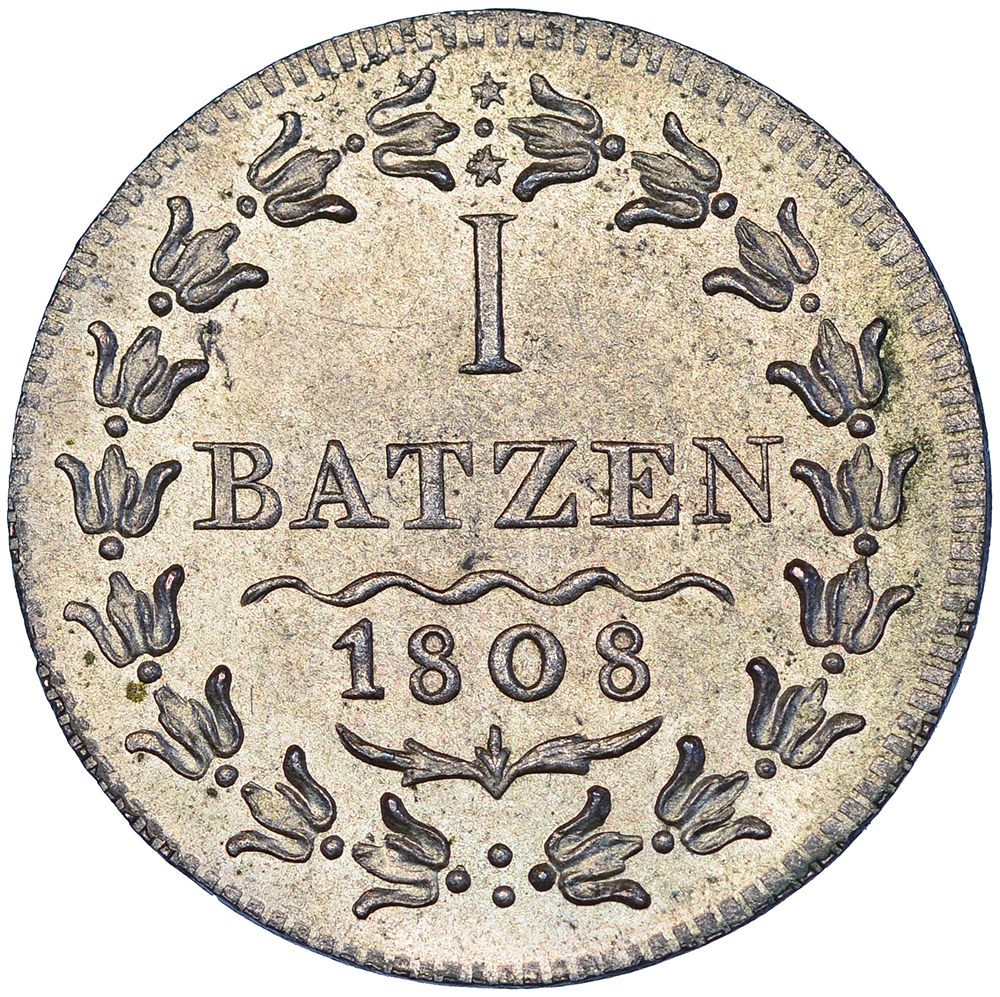Aargau, 1 Batzen, 1808, unz/stgl, Variante