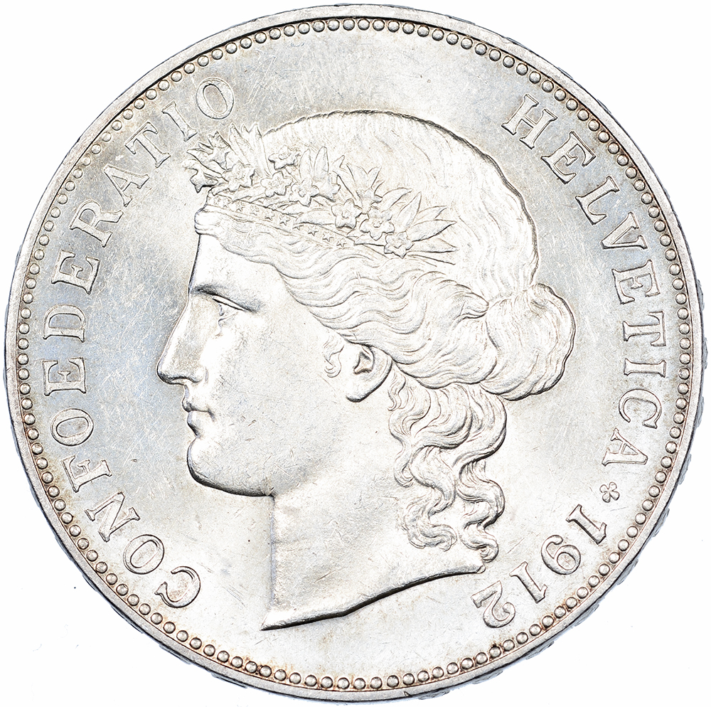 5 Franken, 1912, unzirkuliert