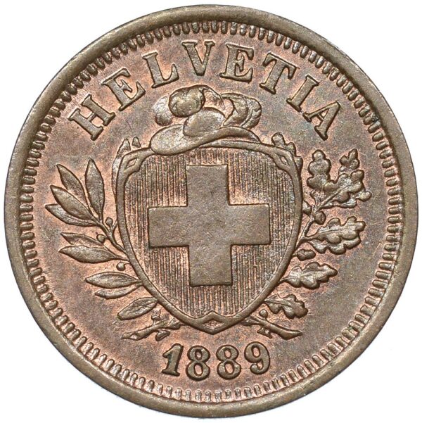 1 Rappen, 1889, Stempelglanz