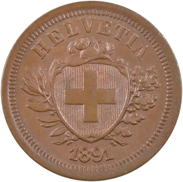 1 Rappen, 1891, unz/stgl