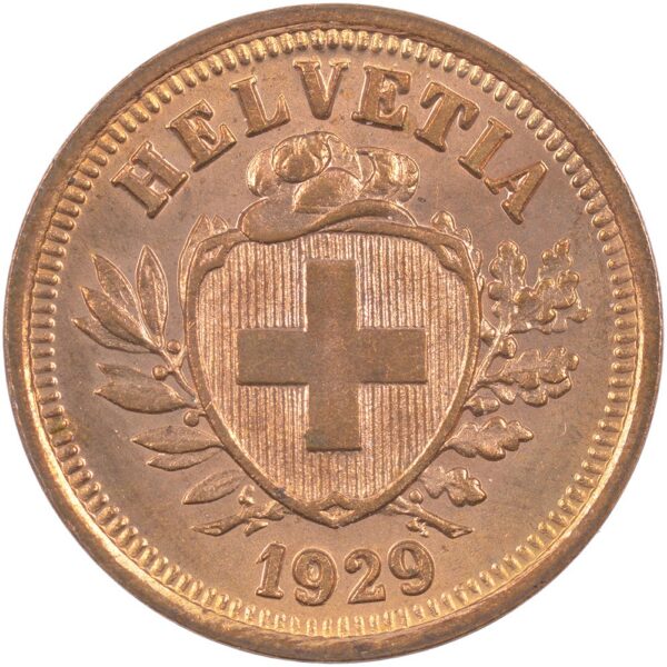 1 Rappen, 1929, Stempelglanz
