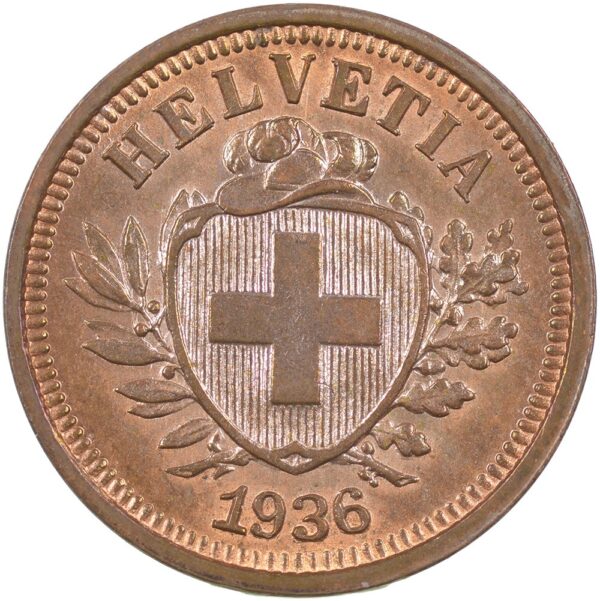 1 Rappen, 1936, Stempelglanz