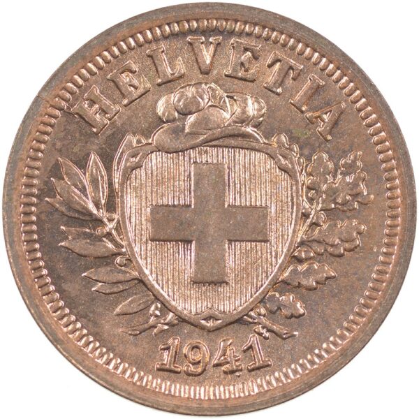 1 Rappen, 1941, Stempelglanz