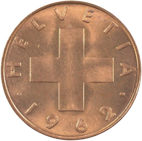 1 Rappen, 1962, Stempelglanz