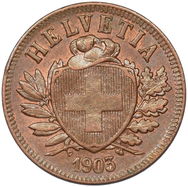 2 Rappen, 1903, unzirkuliert