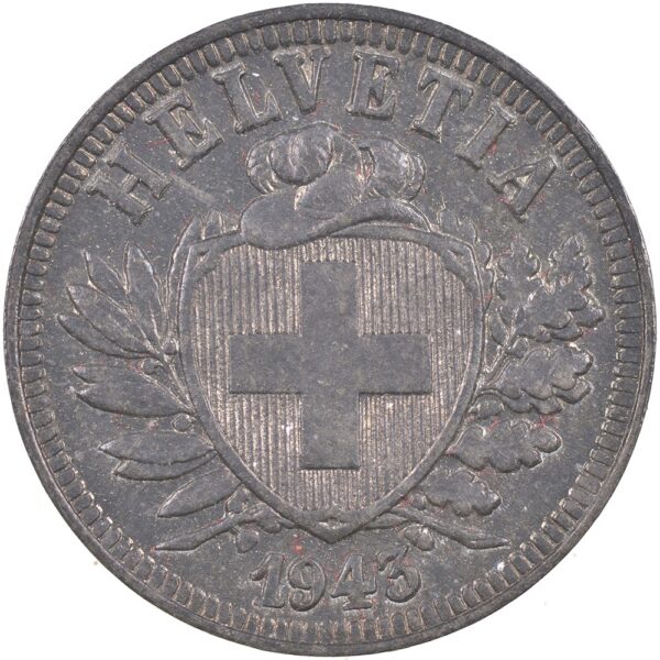 2 Rappen, 1943, unz/stgl