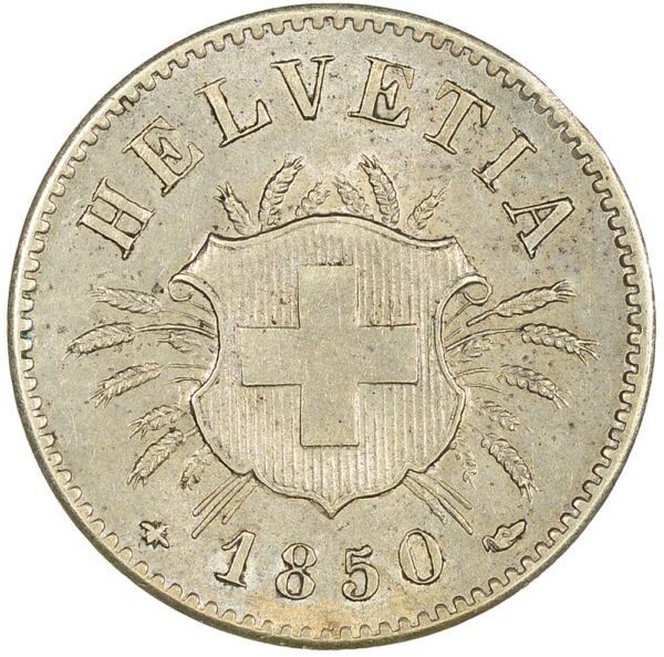 5 Rappen, 1850, unzirkuliert