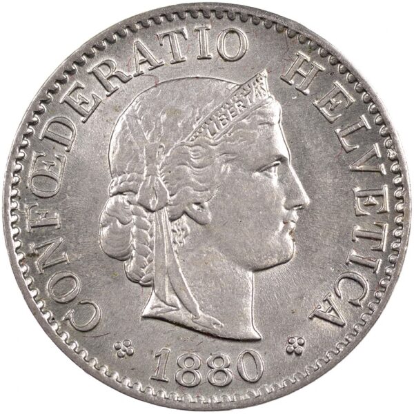 5 Rappen, 1880, Stempelglanz