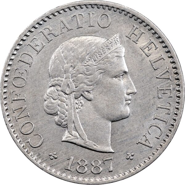 5 Rappen, 1887, Stempelglanz