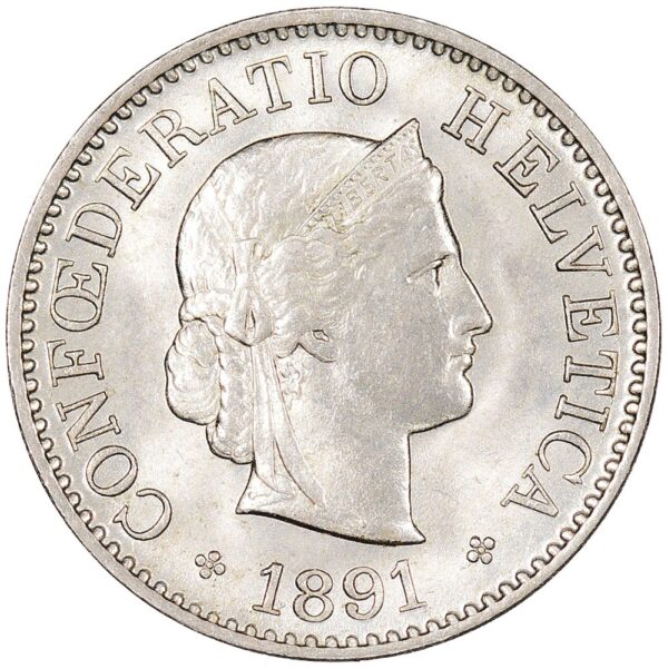 5 Rappen, 1891, Stempelglanz