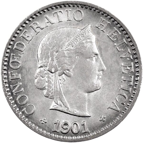 5 Rappen, 1901, unzirkuliert