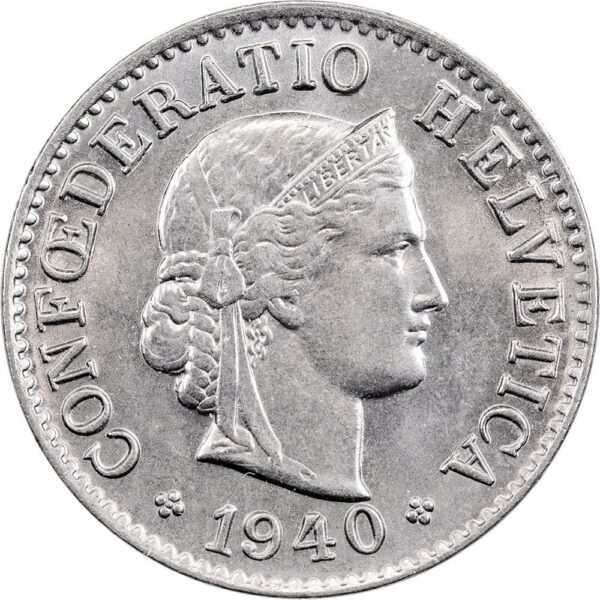 5 Rappen, 1940, Stempelglanz