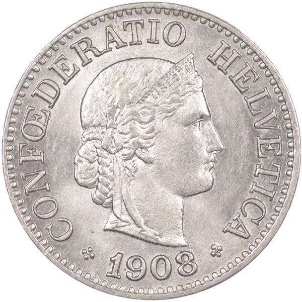 10 Rappen, 1908, Stempelglanz