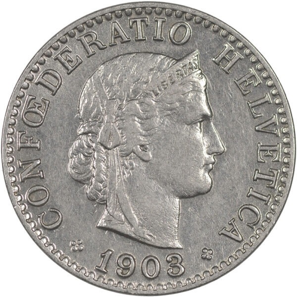20 Rappen, 1903, vz-unz