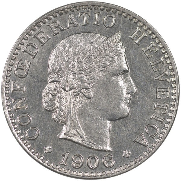 20 Rappen, 1906, unzirkuliert