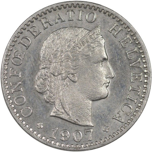 20 Rappen, 1907, unzirkuliert