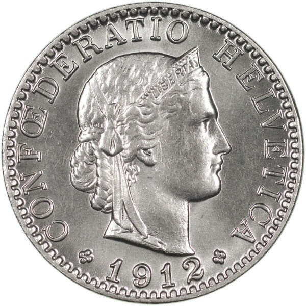 20 Rappen, 1912, Stempelglanz