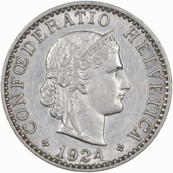 20 Rappen, 1924, fast unzirkuliert
