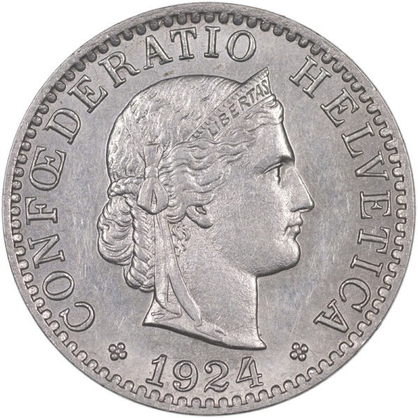 20 Rappen, 1924, unzirkuliert