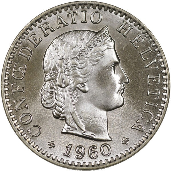 26025_1 20 Rappen, 1960, Stempelglanz