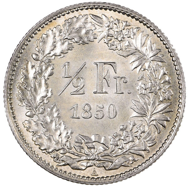 50 Rappen, 1850, unz/stgl