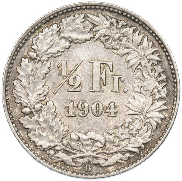 50 Rappen, 1904, fast unzirkuliert