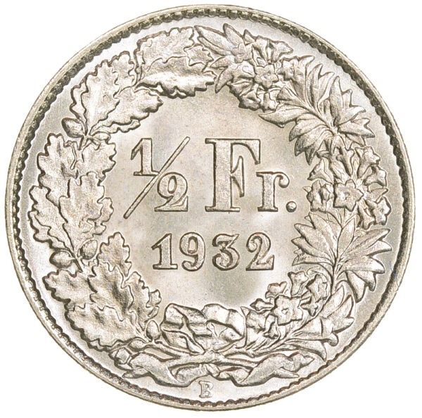 50 Rappen, 1932, Stempelglanz
