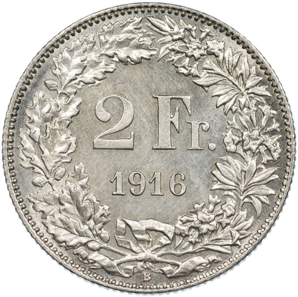 2 Franken, 1916, Erstabschlag