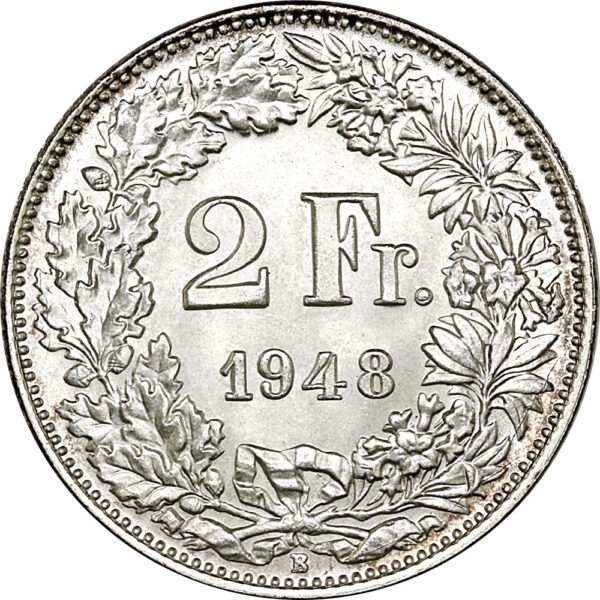 2 Franken, 1948, unz/stgl