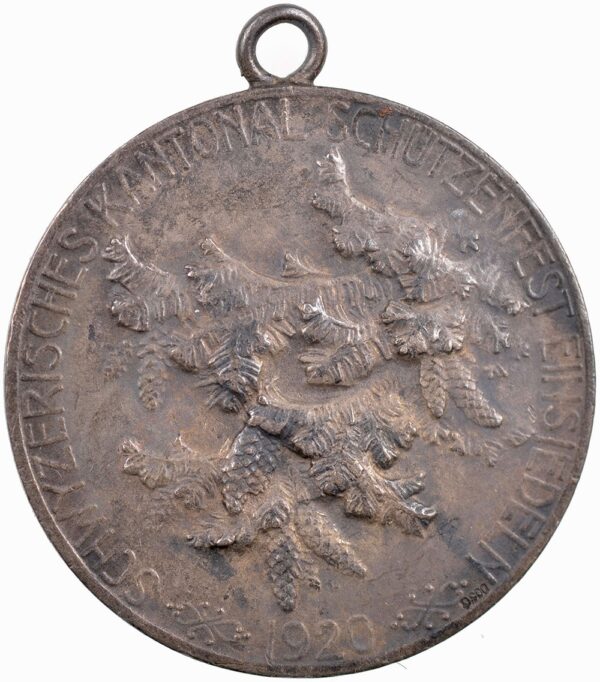 Schwyz, Einsiedeln,  Kantonales Schützenfest, 1920, vz-unz, Silber