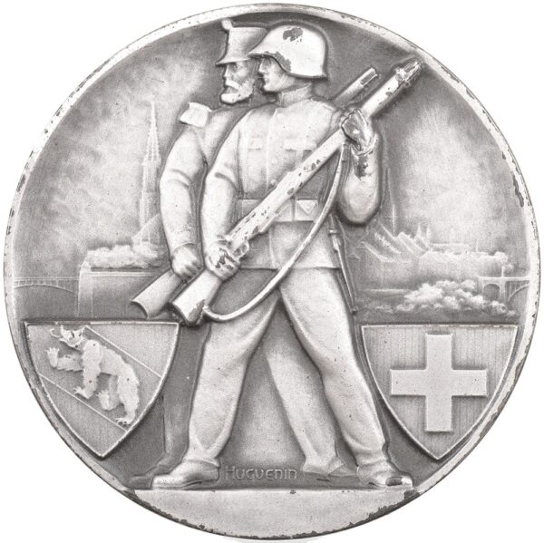 Bern, Bern,  Unteroffiziers-Verein, 1935, stgl, Br versilbert