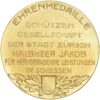 Zürich, Ehrenmedaille,  Schützengesellschaft, o.J., stgl, Gold
