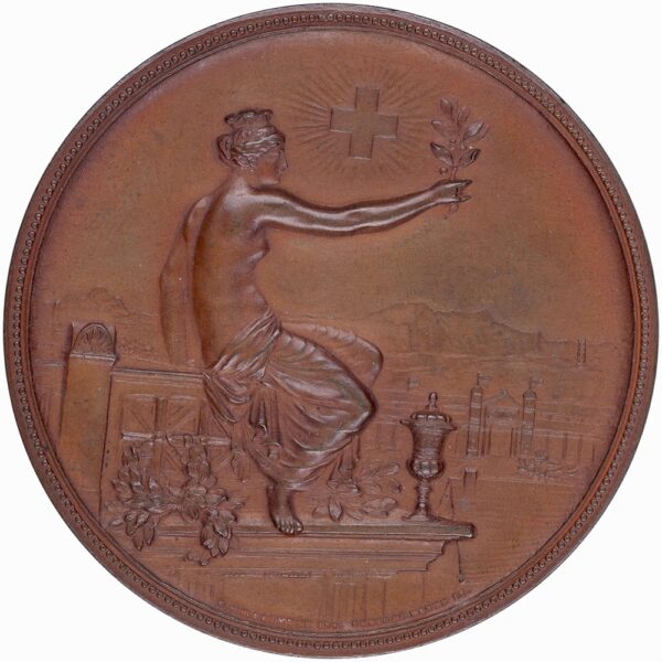 Zürich, Winterthur,  Eidgenöss. Schützenfest, 1895, unz/stgl, Bronze