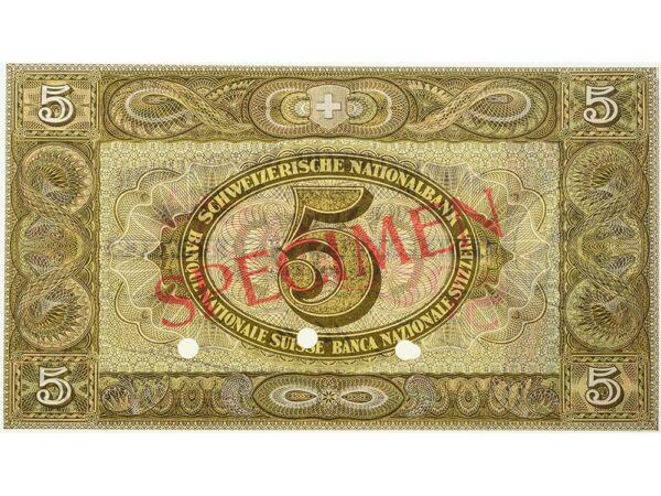 5 Franken, 1936, Wilhelm Tell, ungebraucht, bankfrisch - 100%