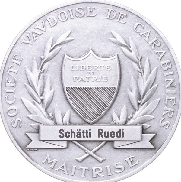 Waadt, Maîtrise,  Societe vaudoise de carabiniers, o.J., stgl, Br versi.