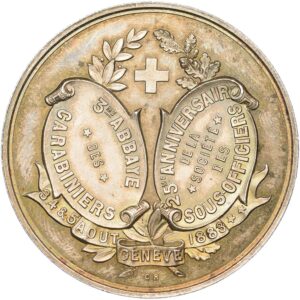 Genève, Genève,  Abbaye des Carabiniers, 1883, stgl, Silber
