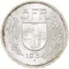 5 Franken, 1954, unz/stgl