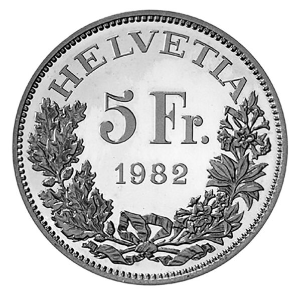 5 Franken, 1982, Polierte Platte