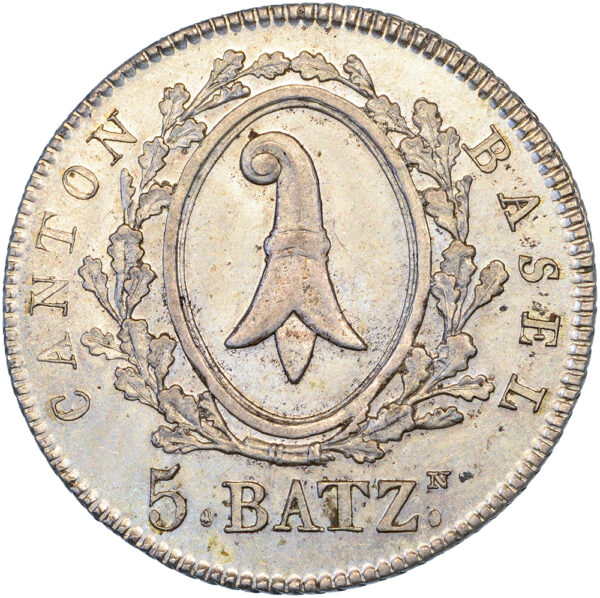 1123_1 Basel, 5 Batzen, 1826, unz