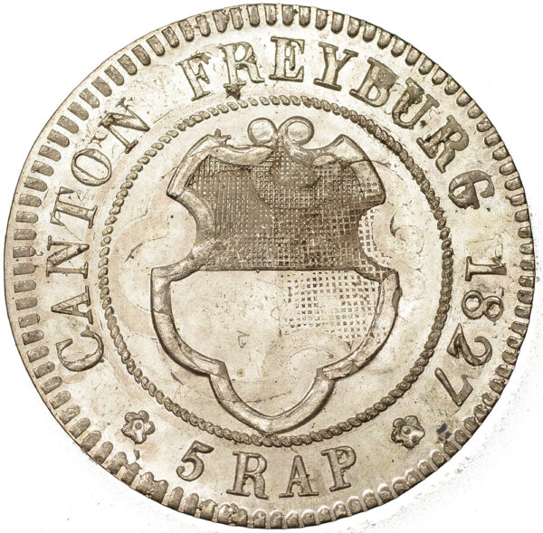 Freiburg, 1/2 Batzen, 1827, stgl