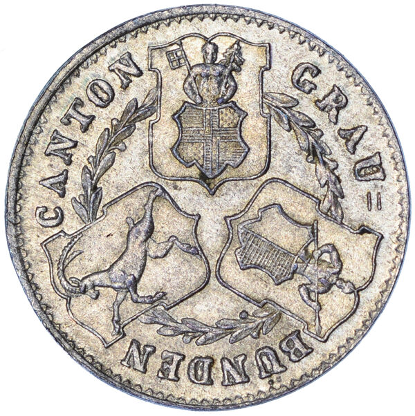2176_1 Graubünden, 1/2 Batzen, 1842, unz/stgl