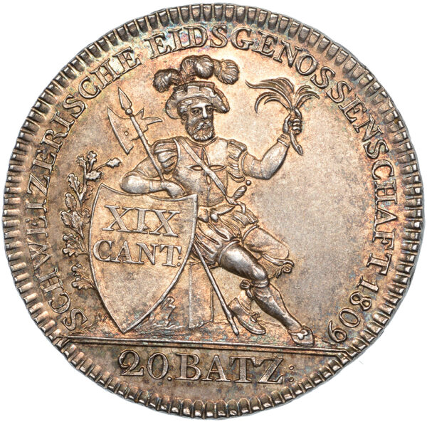 Aargau, 20 Batzen, 1809, unz/stgl