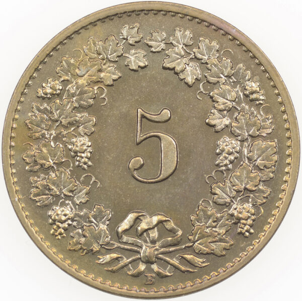 5 Rappen, 1918, Erstabschlag