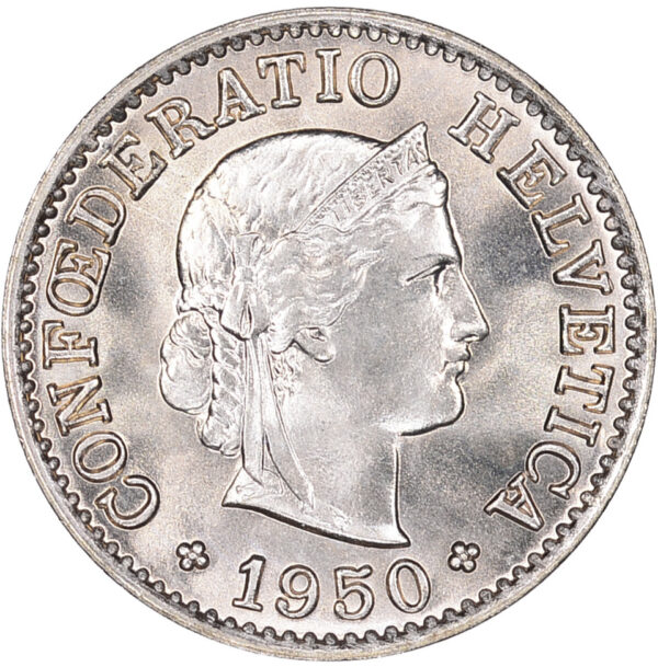 5 Rappen, 1950, Stempelglanz