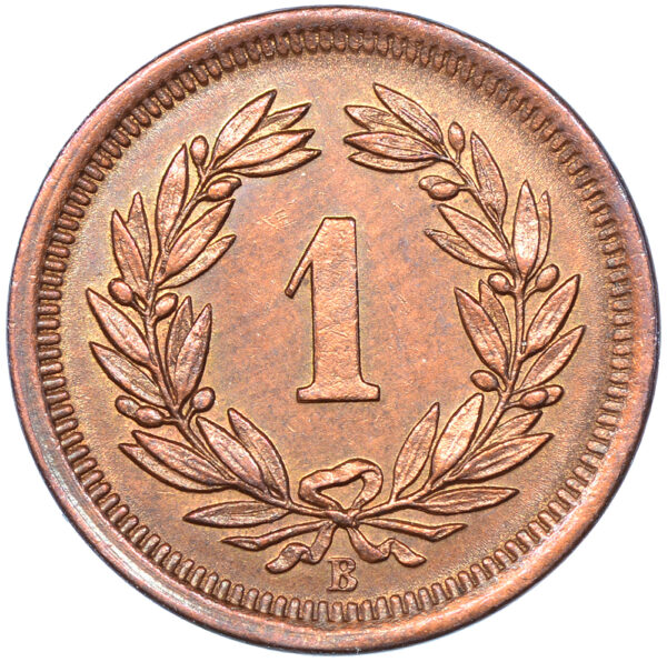 1 Rappen, 1882, unzirkuliert