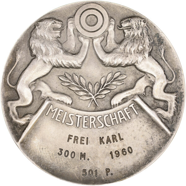 Thurgau, Frauenfeld,  Kantonales Schützenfest, 1960, unz/stgl, Silber
