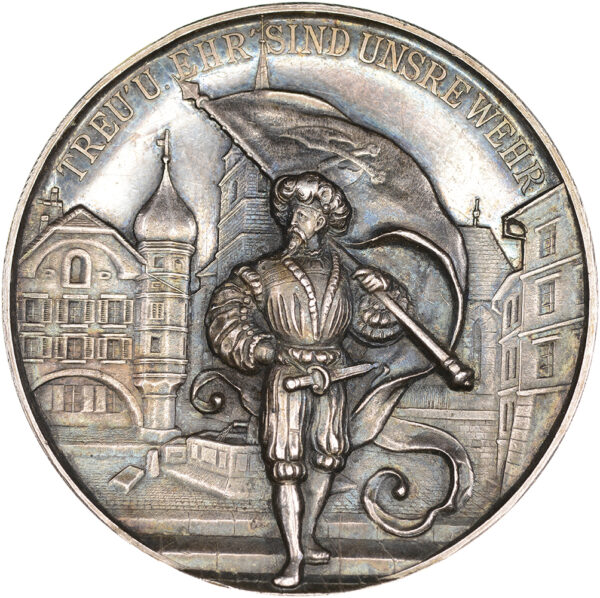 6466_1 Bern, Biel, Westschw. Schützenfest, 1893, unz/stgl, Silber