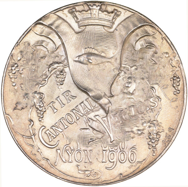 Waadt, Nyon,  Kantonales Schützenfest, 1906, unz/stgl, Silber