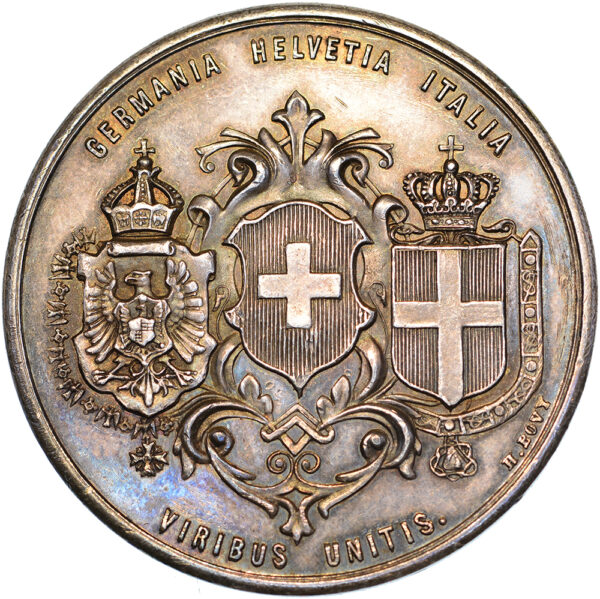 Eisenbahnmedaille, Schweizerisch, 1880, unz