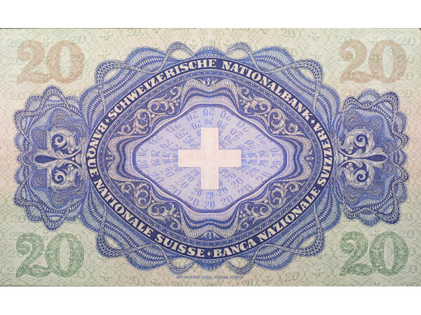 20 Franken, 1946, Heinrich Pestallozzi, leichte Gebrauchsspuren, 90%